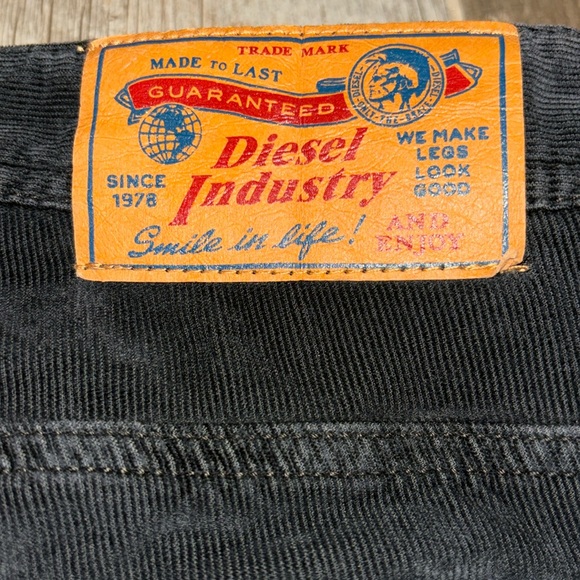 Diesel Industry Corduroy Black Jeans - Picture 2 of 4